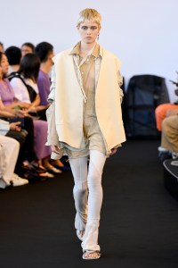 Model on the catwalk