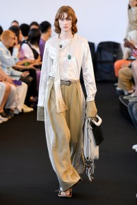 Model on the catwalk