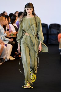 Model on the catwalk
