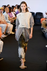 Model on the catwalk