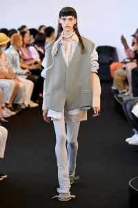 Model on the catwalk