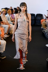 Model on the catwalk