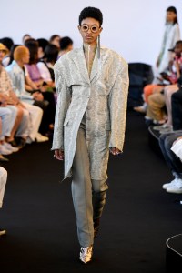 Model on the catwalk