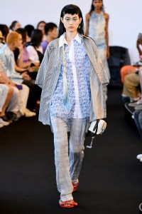 Model on the catwalk
