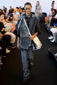 Model on the catwalk