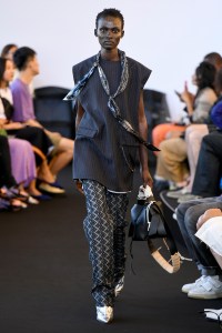 Model on the catwalk