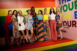 Mia Moretti, Huma Abdein, Caitlin Moe, Amirah Kassem, Dominique Jackson, Stacey Bendet, Tess Hilton, and Nicky Hilton Rothschild