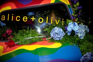 The scene at the Alice + Olivia Pride Party.