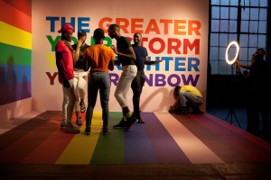The scene at the Alice + Olivia Pride Party.