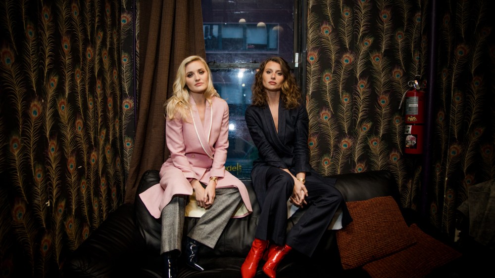 Backstage with Aly & Aj at Irving Plaza.
