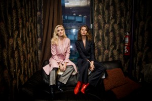 Backstage with Aly & Aj at Irving Plaza.