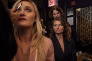 Backstage with Aly & Aj at Irving Plaza.