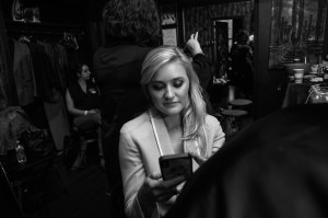 Backstage with Aly & Aj at Irving Plaza.