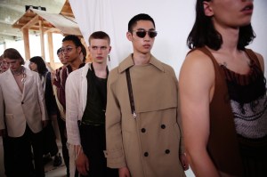 Backstage at Acne Studios Men's Spring 2020