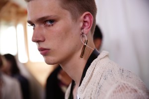 Backstage at Acne Studios Men's Spring 2020