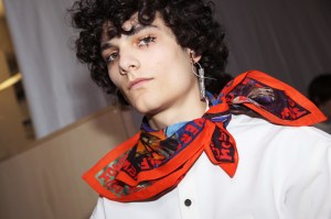 Backstage at Acne Studios Men's Spring 2020