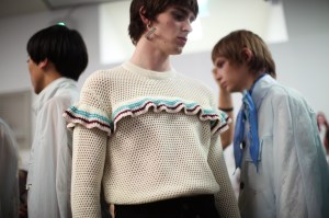 Backstage at Acne Studios Men's Spring 2020