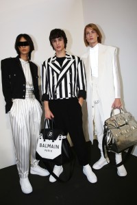 Backstage at Balmain Men's SS 2020