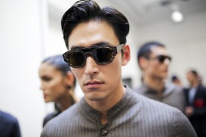 Backstage at Giorgio Armani Men's Spring 2020
