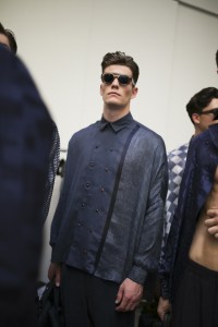 Backstage at Giorgio Armani Men's Spring 2020
