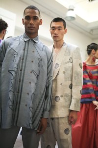 Backstage at Giorgio Armani Men's Spring 2020