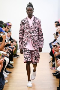 Model on the catwalk