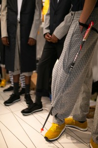Backstage at Chalayan Men's Spring 2020 photographed in London on 09 June 2019