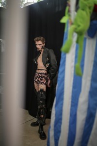 Backstage at Charles Jeffrey Loverboy Men's Spring 2020 photographed in London on 08 June 2019