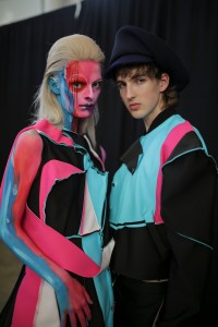 Backstage at Charles Jeffrey Loverboy Men's Spring 2020 photographed in London on 08 June 2019