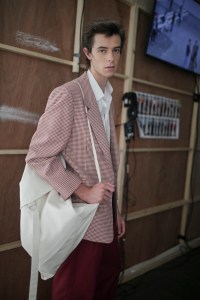 Backstage at E. Tautz  Men's Spring 2020 photographed in London on 08 June 2019
