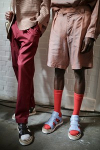 Backstage at E. Tautz  Men's Spring 2020 photographed in London on 08 June 2019