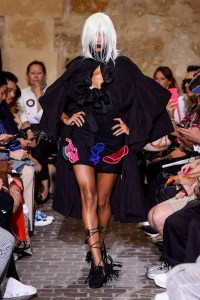 Model on the catwalk