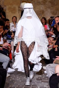 Model on the catwalk