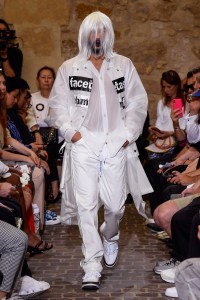 Model on the catwalk