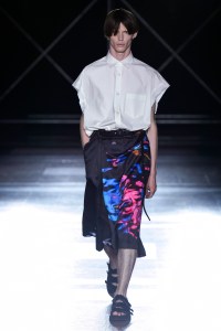 Model on the catwalk