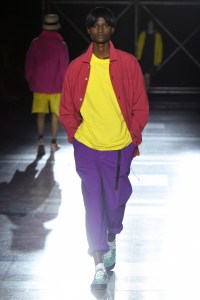 Model on the catwalk