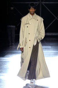 Model on the catwalk