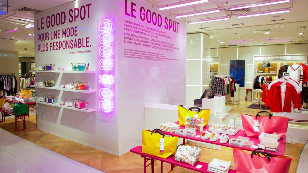 A 'Go for Good' space in Galeries Lafayette
