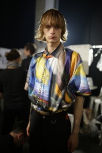 Backstage at Heron Preston Men's Spring 2020