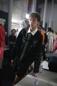 Backstage at Heron Preston Men's Spring 2020