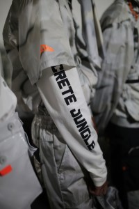 Backstage at Heron Preston Men's Spring 2020
