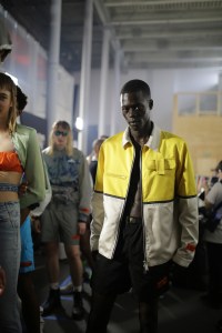 Backstage at Heron Preston Men's Spring 2020