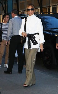 Jennifer Lopez'Late Night with Seth Meyers' TV show, New York, USA - 11 Sep 2019Wearing Fendi Same Outfit as catwalk model *10113157x