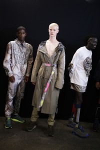 Backstage at JordanLuca Men's Spring 2020 photographed in London on 08 June 2019