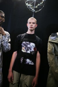 Backstage at JordanLuca Men's Spring 2020 photographed in London on 08 June 2019