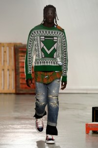 Model on the catwalk