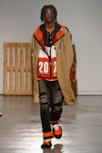 Model on the catwalk