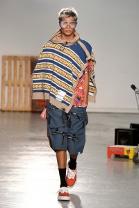 Model on the catwalk