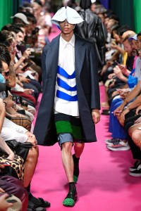 Model on the catwalk