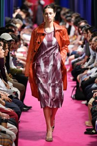 Model on the catwalk